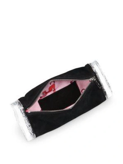 Shop Edie Parker Lara Safety Pin Heart Box Clutch In Black