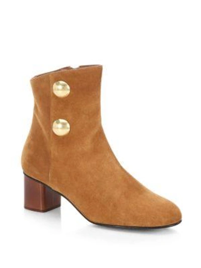 Chloé Orlando Suede Boots In Natural Brown