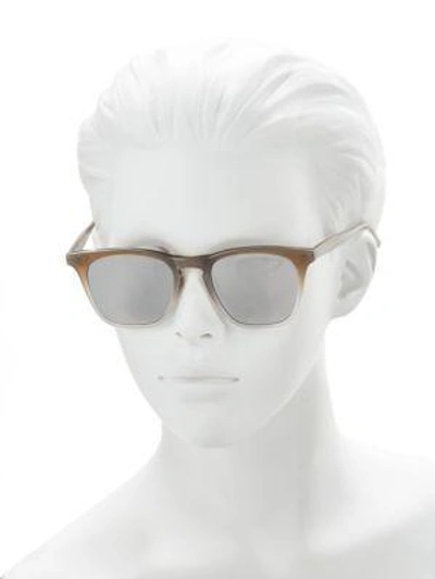 Shop Smoke X Mirrors Rocket, 50mm, Rectangle Sunglasses In Taupe