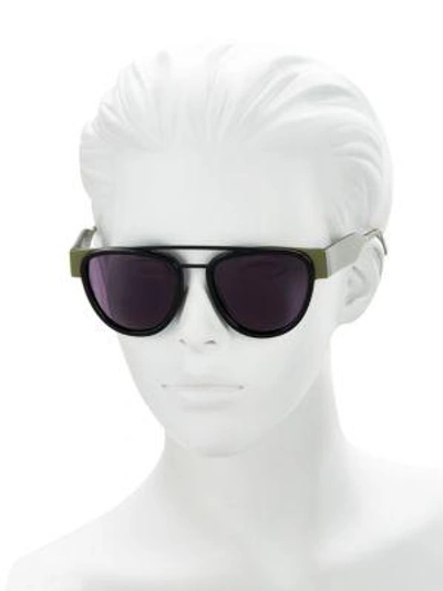 Shop Smoke X Mirrors Soda Pop, 53mm, Oversized Aviator Sunglasses In Green