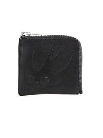 Shop Mcq By Alexander Mcqueen Zip Leather Wallet In Black
