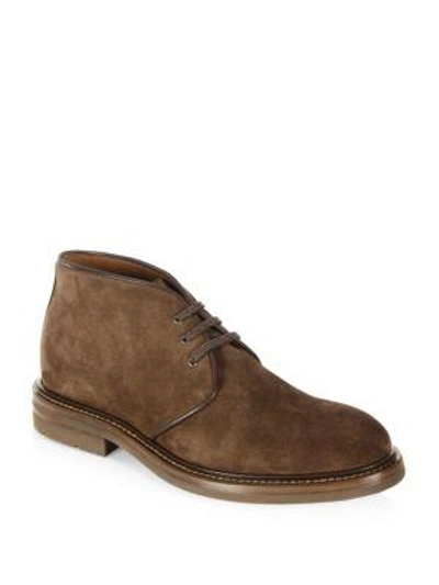 Shop Aquatalia Raphael Suede Chukka Boots In Brown