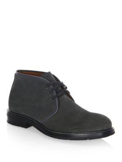 Shop Aquatalia Raphael Suede Chukka Boots In Dark Charcoal