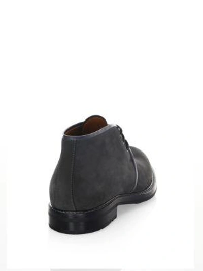 Shop Aquatalia Raphael Suede Chukka Boots In Dark Charcoal