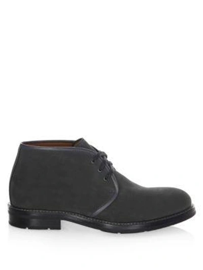 Shop Aquatalia Raphael Suede Chukka Boots In Dark Charcoal