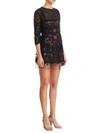 RED VALENTINO Lace Tulle Cotton A-Line Dress