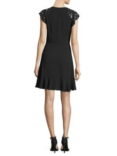 Shop Michael Michael Kors Triangle Studded Dress In Black