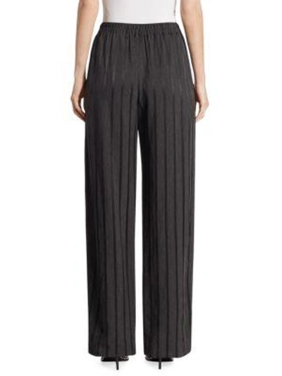 Shop Alexander Wang Striped Pajama Trousers In Black