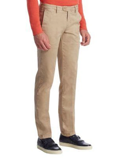 Shop Saks Fifth Avenue Collection Cotton Chino Pants In Beige