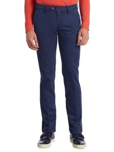 Shop Saks Fifth Avenue Collection Cotton Chino Pants In Navy
