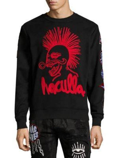 Shop Haculla Back Print Cotton Sweatshirt In Black