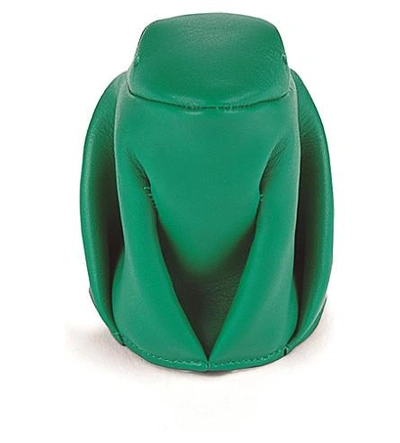 Shop Loewe Frog Leather Coin Purse In Green