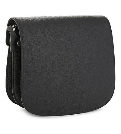 Shop Mcm Patricia Park Avenue Leather Shoulder Bag In Black