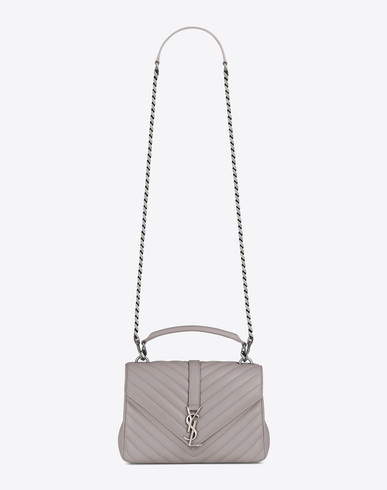 ysl gray college bag