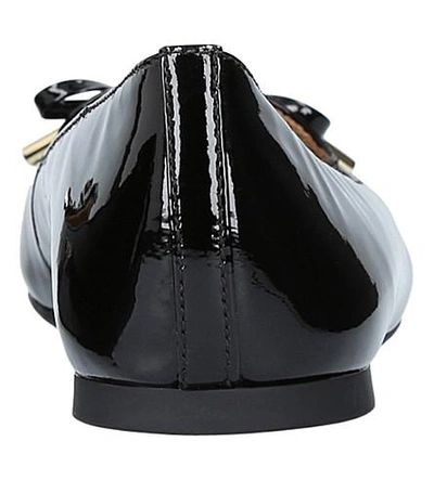 MICHAEL MICHAEL KORS Nancy bow-detail patent-leather flats 