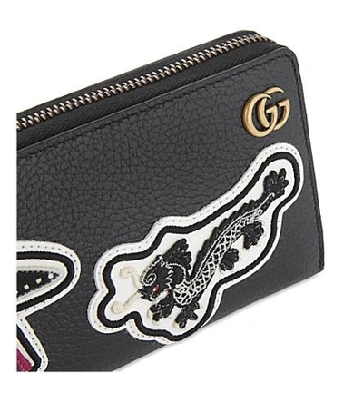 Shop Gucci Space Leather Wallet In Black