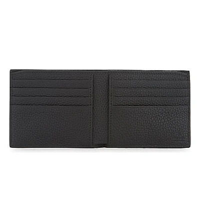 Shop Gucci Rev D'orient Tiger Embroidered Leather Billfold Wallet In Black