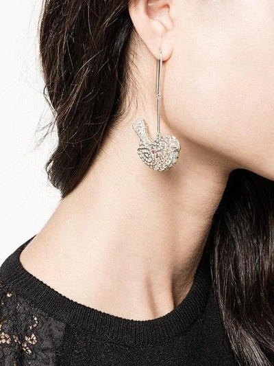 Shop Natasha Zinko Bird-shaped Earring - Metallic