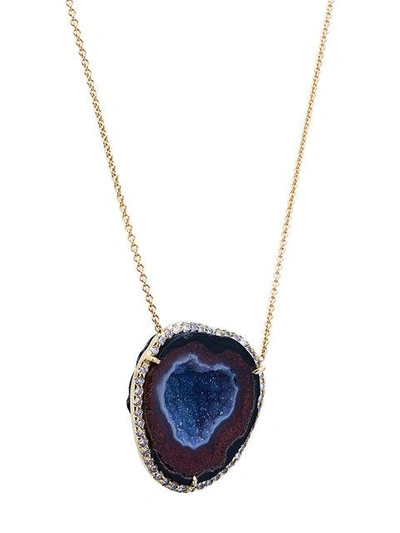 Shop Kimberly Mcdonald Geode Pendant Necklace In Metallic