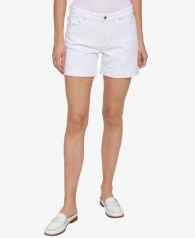 Shop Tommy Hilfiger Cuffed Shorts, Created For Macy's In White