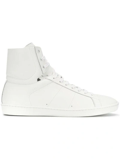 Shop Saint Laurent Signature Court Sneakers In White