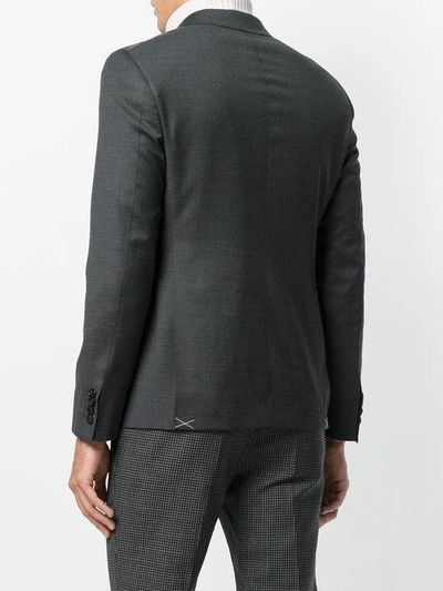 Shop Tonello Double-breasted Blazer In Grey