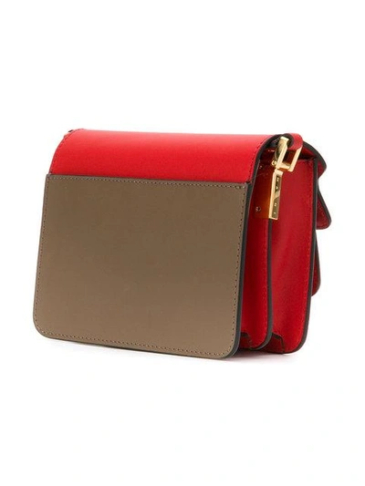 Shop Marni Trunk Mini Shoulder Bag In Red