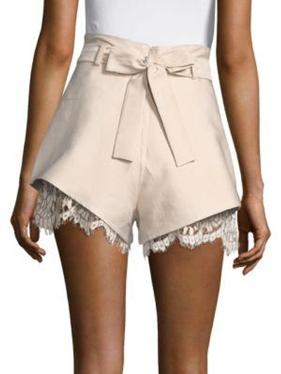 Shop Keepsake Adorn Lace Shorts In Cream
