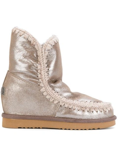 Shop Mou Eskimo Boots In Neutrals