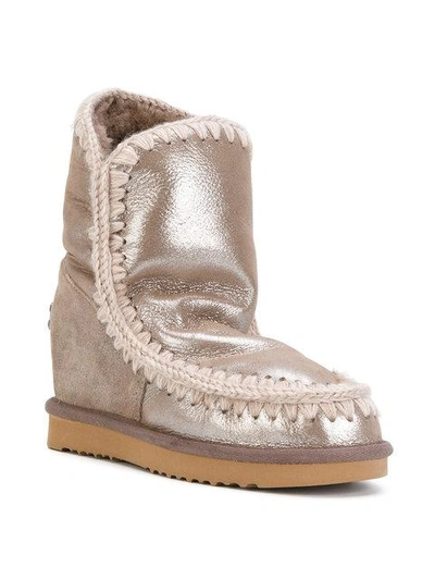 Shop Mou Eskimo Boots In Neutrals