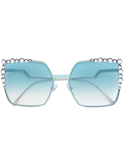 Shop Fendi Eyewear Can Eye Sunglasses - Metallic