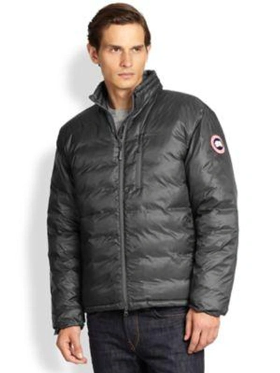 Shop Canada Goose Lodge Down Jacket In Graphite