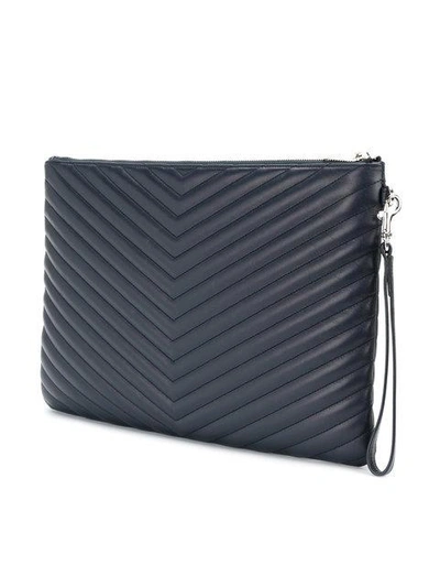 quilted monogram clutch