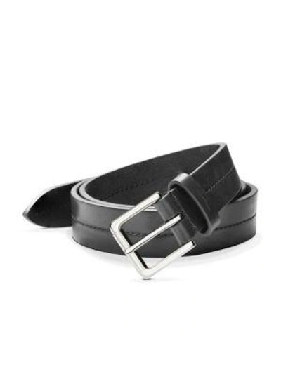 Shop Shinola Men's Metallic Buckle Leather Belt In Black