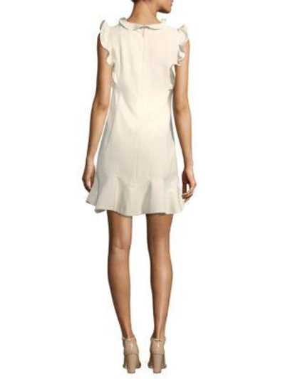 Shop Rebecca Taylor Zip Mini Dress In Cream