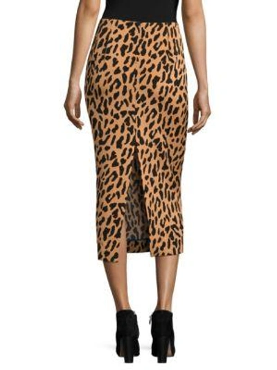 Shop Diane Von Furstenberg Tailored-fit Midi Pencil Skirt In Belmont Camel