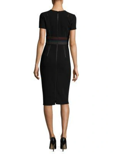 Shop Diane Von Furstenberg V-neck Tailored Dress In Black