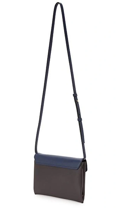 Shop Marni Pochette In Blue China/mosstone/coffee