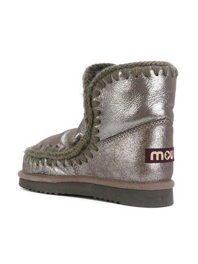 Shop Mou Eskimo Boots In Grey