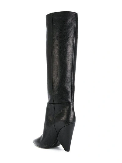Shop Saint Laurent Niki 105 Knee-high Boots - Black