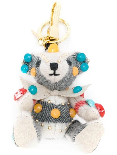 Shop Burberry Thomas Bear Charm - Grey