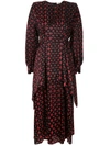 FENDI embroidered flared dress,DRYCLEANONLY