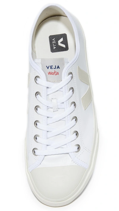Shop Veja Wata Leather Sneakers In Extra White