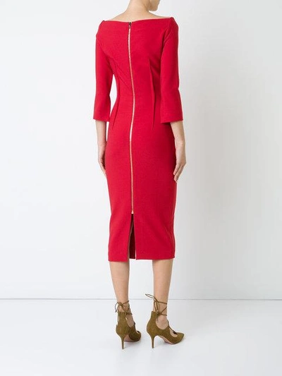 Shop Roland Mouret Ardingly Dress In Red