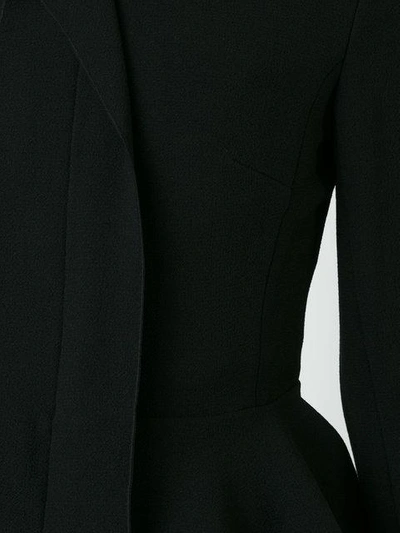 Shop Roland Mouret Draped Pointy Cropped Jacket In Black