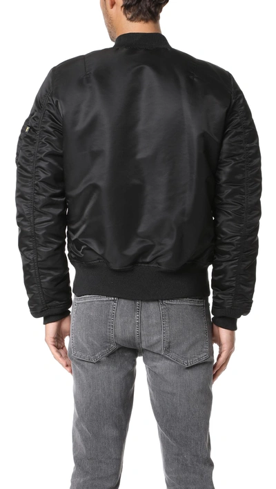 Shop Alpha Industries Ma-1 Slim Fit Jacket In Black