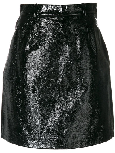 Carven Patent Textured-leather Mini Skirt