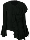 TOM FORD TOM FORD - GEORGETTE RUFFLE BLOUSE ,TS1613FAX04012211073
