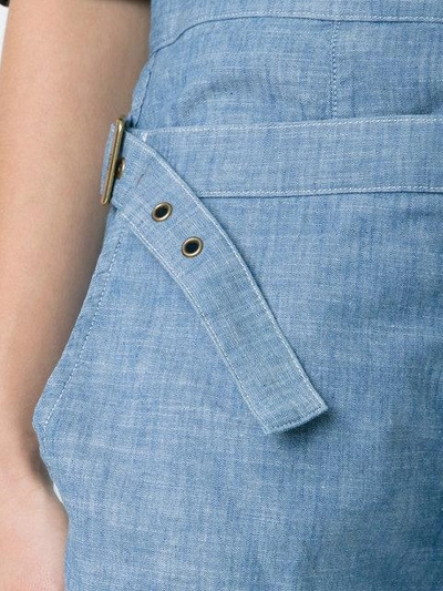 Shop Chloé High Waisted Denim Flares In Blue