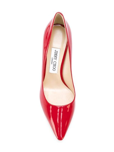 Shop Jimmy Choo Romy 100mm Pumps In Red